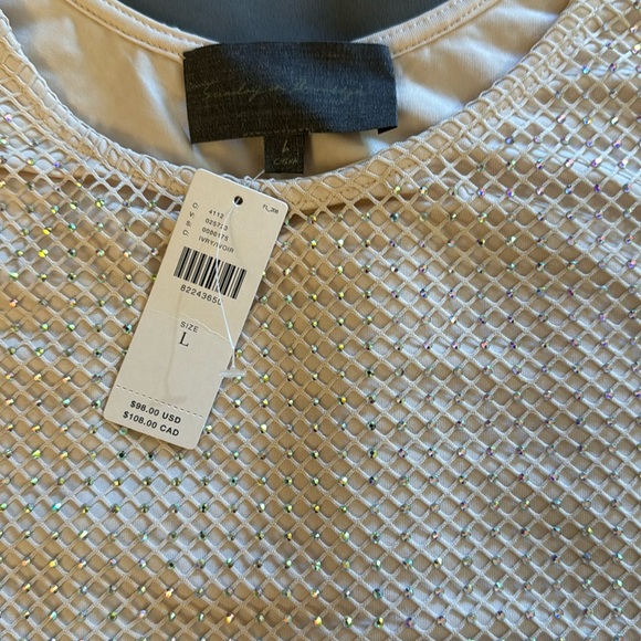 Sunday in Brooklyn sparkle tank top, size large - Picture 2 of 3